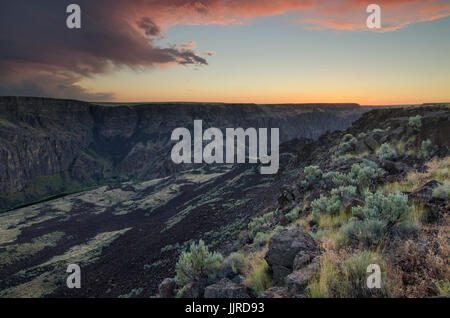 Owyhee River Canyon Sonnenuntergang Oregon Stockfoto