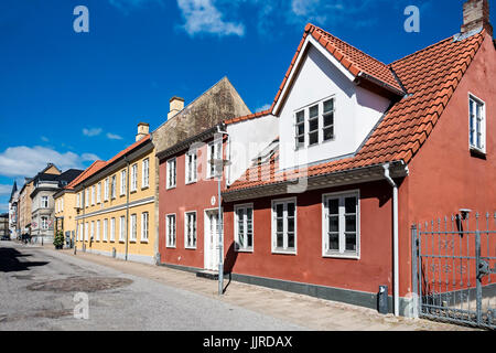 Restaurierte Häuser in Langesgade in der alten Stadt Aalborg Jütland Dänemark Europa Stockfoto