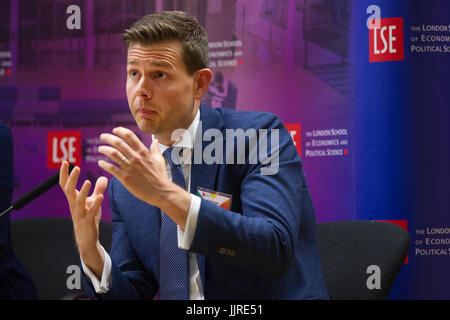 Professor Matthew Goodwin anlässlich der London School of Economics und Political Science, Wahl-Party-Nacht 2017, London, England, UK Stockfoto