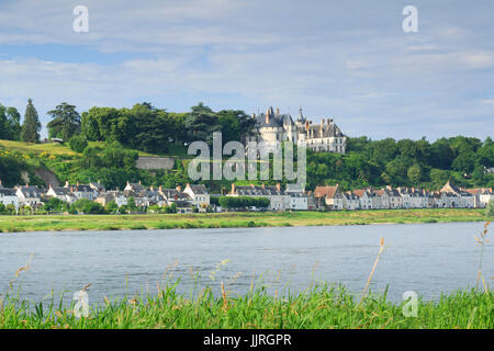 Frankreich, Loir-et-Cher (41), Chaumont-Sur-Loire En Bord de Loire / / Frankreich, Loir-et-Cher, Chaumont-Sur-Loire und der Loire Stockfoto