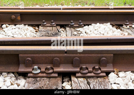 Rostige Schienenverbindung Zug Stockfoto