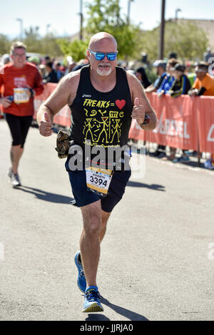 Marathonläufer am Mount Charleston Revel Rennen in Las Vegas, Nevada. Stockfoto