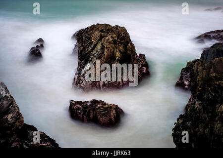 LEWIS und HARRIS, Schottland - ca. APRIL 2016: Meer und Strände auf den äußeren Inseln Lewis und Harris in Schottland. Stockfoto