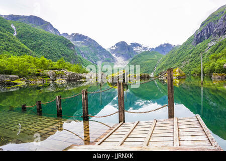 Bondhus See. Nationalpark Folgefonna. Norwegen. Stockfoto