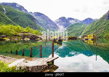 Bondhus See. Nationalpark Folgefonna. Norwegen. Stockfoto