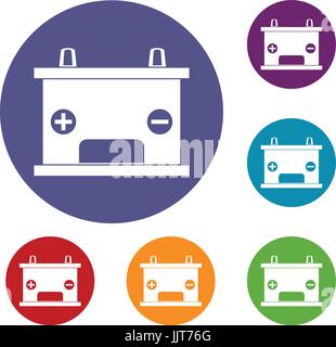 Strom Akku Batterie Icons set Stock Vektor