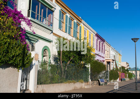 Bunte Häuser in Cerro Konzeption, Valparaiso, Chile, UNESCO-Welterbe. Stockfoto