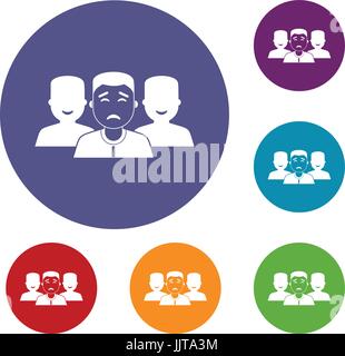 Personen Gruppe Symbole Stock Vektor