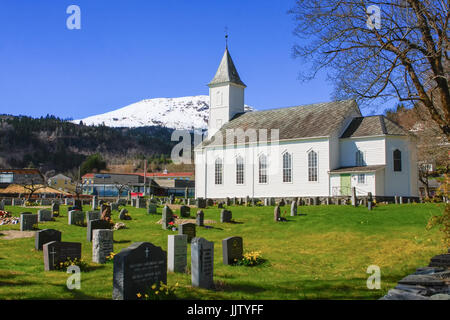 Geilo, Norwegen - 24 April 2016: Geilo Kirche. Geilo ist das administrative Zentrum der Gemeinde Kvam in Hordaland County, Keine Stockfoto