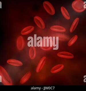 Streaming-Blutkörperchen Vektor Stock Vektor