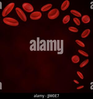Streaming-Blutkörperchen Vektor Stock Vektor