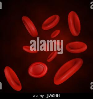 Streaming-Blutkörperchen Vektor Stock Vektor