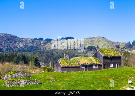 Alte traditionelle norwegische Haus Stockfoto