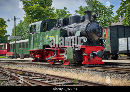 Selfkantbahn, historische Schmalspur-Dampfeisenbahn, Schierwaldenrath, Heinsberg, Nordrhein-Westfalen, Deutschland Stockfoto