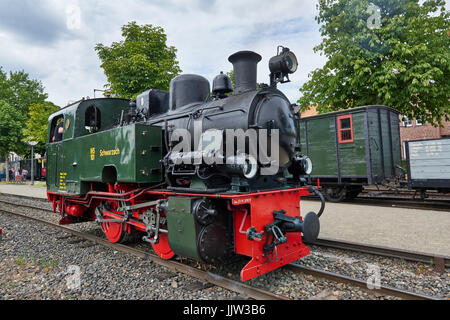 Selfkantbahn, historische Schmalspur-Dampfeisenbahn, Schierwaldenrath, Heinsberg, Nordrhein-Westfalen, Deutschland Stockfoto