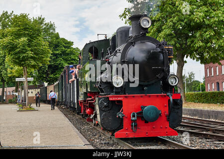 Selfkantbahn, historische Schmalspur-Dampfeisenbahn, Schierwaldenrath, Heinsberg, Nordrhein-Westfalen, Deutschland Stockfoto