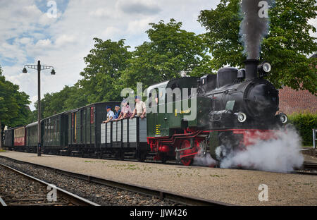 Selfkantbahn, historische Schmalspur-Dampfeisenbahn, Schierwaldenrath, Heinsberg, Nordrhein-Westfalen, Deutschland Stockfoto