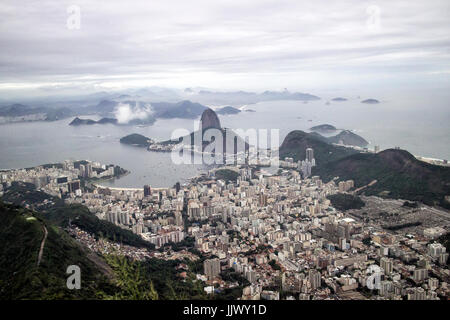 Malerische Aussicht von Botofogo Bay in Rio De Janeiro Blick auf Rio De Janeiro von der Christusstatue Corcovado Stockfoto