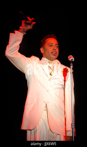 Morris Day Performing Prince 2008 Coachella Festival Indio. Stockfoto