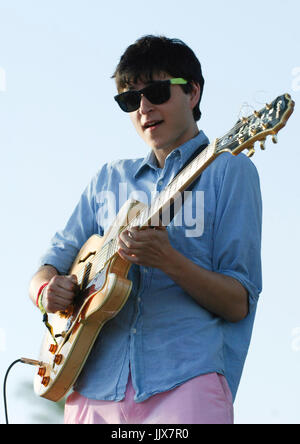 Ezra Koenig Vampire Wochenende mit 2008 Coachella Festival Indio. Stockfoto