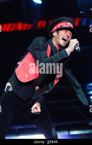 Sänger Scott Weiland Velvet Revolver durchführen 2007 KROQ LA Invasion Home Depot Center Carson, Kalifornien. Stockfoto