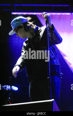 Julian Casablancas Strokes spielt 2011 Coachella Music Festival März 17,2011 Indio. Stockfoto
