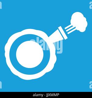 Furzkissen Symbol weiß Stock Vektor