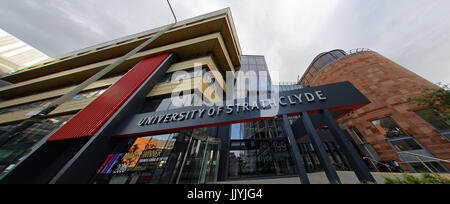 Universität Strathclyde Business School Panoramablick Eingang Schuß Stockfoto