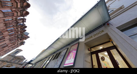 Theatre Royal, Glasgow Bühneneingang Weitwinkel Frosch Perspektive Stockfoto