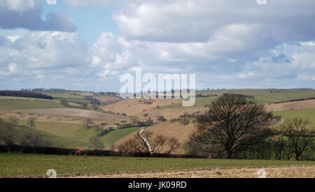 Die Yorkshire Wolds - Wasser Dale Stockfoto