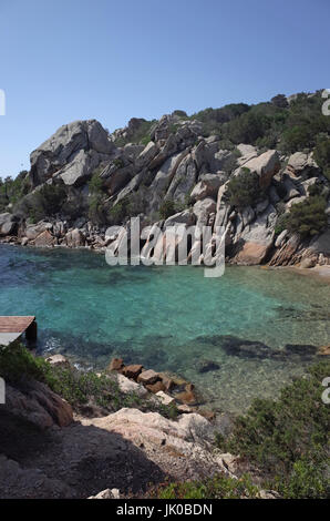 Palau, Sardinien. Strand Cala Martinella Stockfoto