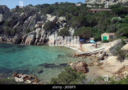 Palau, Sardinien. Strand Cala Martinella Stockfoto