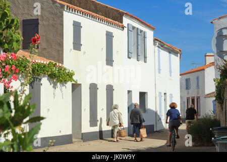 Frankreich, Vendée (85), Île de Noirmoutier, Noirmoutier En l' Ile / / Frankreich, Vendee, Insel Noirmoutier, Noirmoutier de lIle, in der Stadt Zentrum Stockfoto