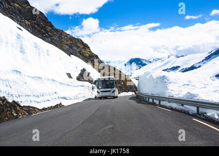 Straße nach Dalsnibba Peak. Geiranger, Norwegen Stockfoto