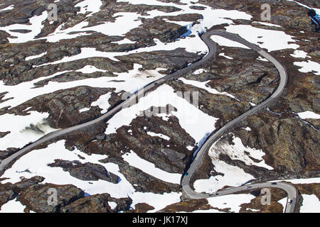 Straße nach Dalsnibba Peak. Geiranger, Norwegen Stockfoto