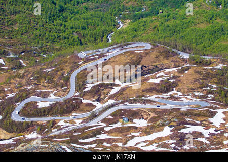 Straße nach Dalsnibba Peak. Geiranger, Norwegen Stockfoto