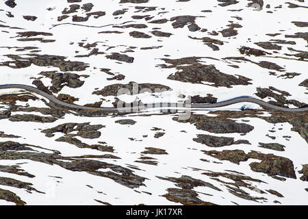 Straße nach Dalsnibba Peak. Geiranger, Norwegen Stockfoto