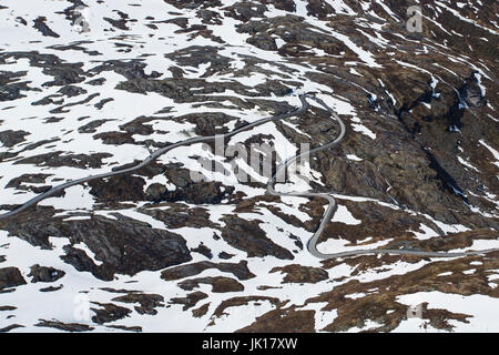 Straße nach Dalsnibba Peak. Geiranger, Norwegen Stockfoto