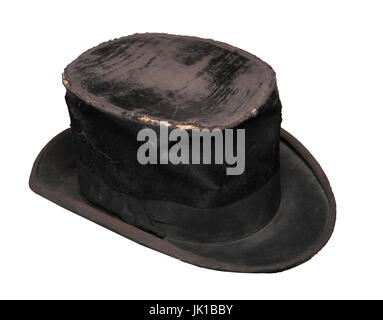 Alten schwarzen Zylinderhut Stockfoto