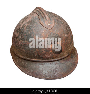 WWI Adrian M15 französischen Helm Stockfoto