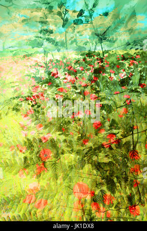 Sommer, Blumen, künstlerischen Hintergrund Stockfoto