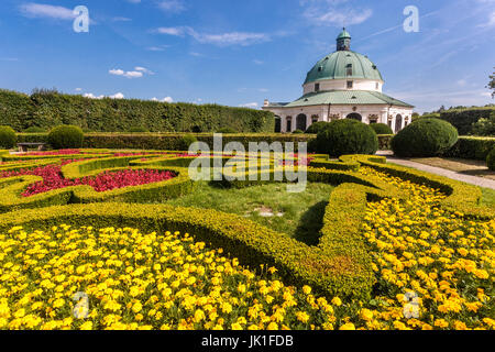 Kromeriz Garten, Rotunde im Vergnügungsgarten Kvetna Zahrada UNESCO Barockgarten Tschechische Republik schöne Barockgärten Stockfoto