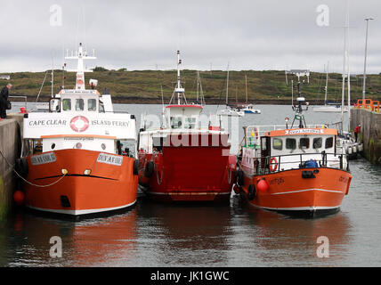 Cape Clear Island-Fähre, die von Baltimore in West Cork segelt Stockfoto