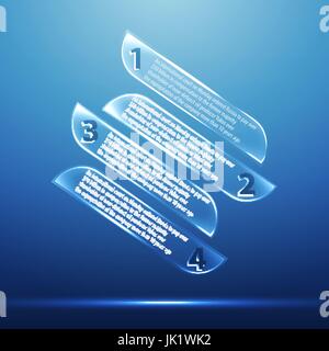 Glas-Hintergrund. Transparente Glasplatten. Vektor-Illustration. Stock Vektor