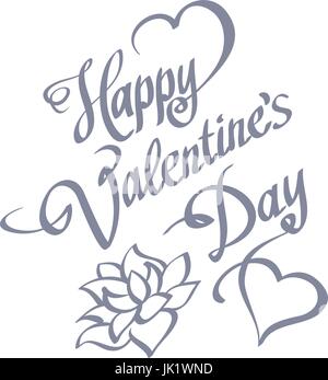 HAPPY VALENTINES DAY hand Schriftzug handgemachte Kalligraphie Vektor Stock Vektor