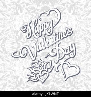 HAPPY VALENTINES DAY hand Schriftzug handgemachte Kalligraphie Vektor Stock Vektor