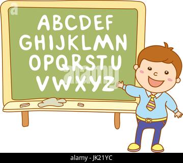 ABC für Kinder Kunst Alphabet Illustration Vektor Kinder Kinderspaß Stock Vektor