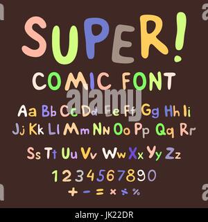 Lustige Alphabet isolierten niedlich Illustration Karikatur Schriftart symbol abc Stock Vektor