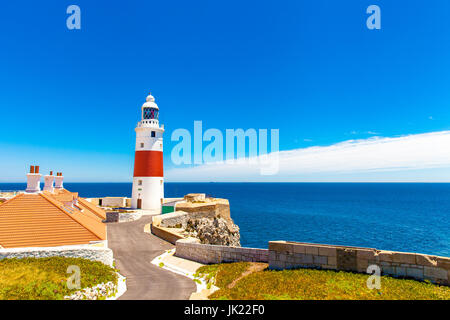 Europa Point Lighthouse - aka Trinity Leuchtturm in Gibraltar Stockfoto