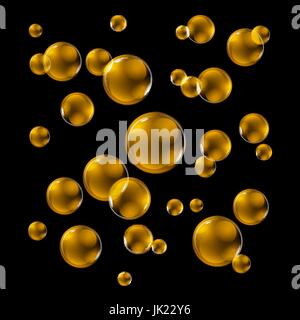 gelbe abstrakte festliche Bokeh Lichter Hintergrund Kunst Stock Vektor